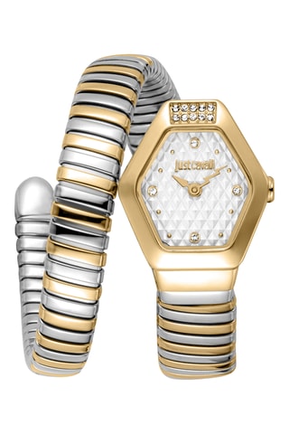 Stalen Quartz Horloge - Zilverkleurig en Goudkleurig