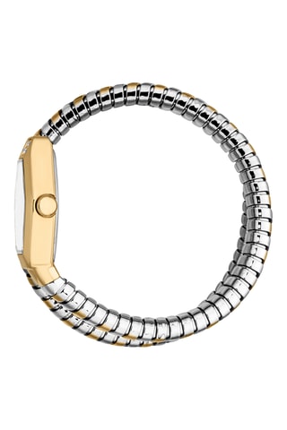 Stalen Quartz Horloge - Zilverkleurig en Goudkleurig