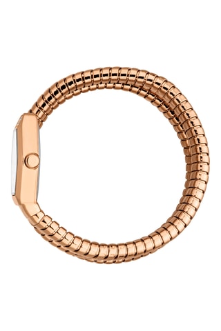 Stalen Quartz Horloge - Roségoudkleurig en Zilverkleurig