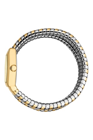 Stalen Quartz Horloge - Zilverkleurig en Goudkleurig