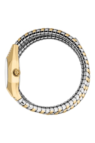 Stalen Quartz Horloge - Zilverkleurig en Goudkleurig