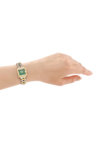 Stalen Quartz Horloge - Zilverkleurig en Goudkleurig