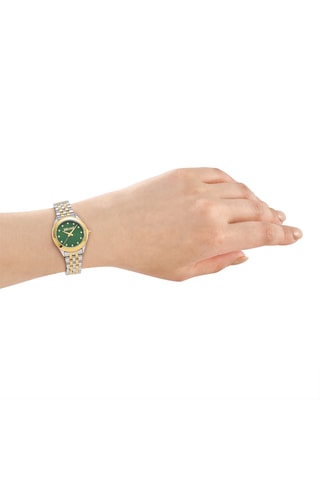 Stalen Quartz Horloge - Zilverkleurig en Goudkleurig