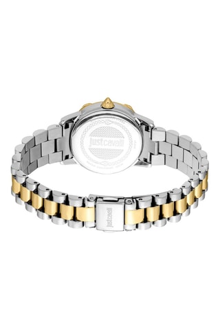Stalen Quartz Horloge - Zilverkleurig en Goudkleurig