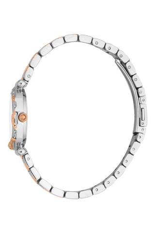 Stalen Quartz Horloge - Zilverkleurig en Roségoudkleurig