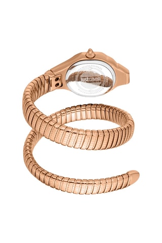Stalen Quartz Horloge met Tsjechische Kristallen Fiore - Roségoudkleurig en Wit