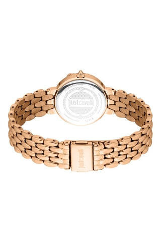 Stalen Quartz Horloge - Roségoudkleurig en Zilverkleurig