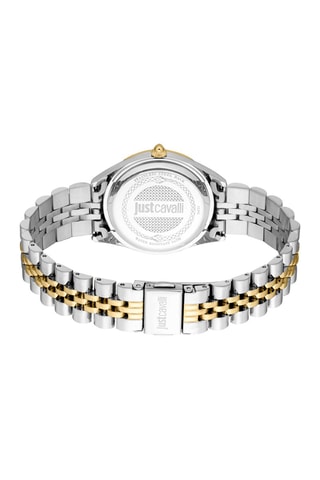 Stalen Quartz Horloge met Tsjechische Kristallen Vittoria - Zilverkleurig en Goudkleurig