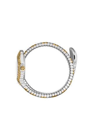 Stalen Quartz Horloge met Tsjechische Kristallen Speranza - Zilverkleurig en Goudkleurig