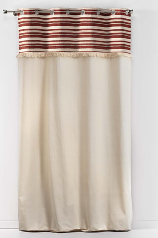 Rideau Atlas - Beige et terracotta - 140 x 240 cm