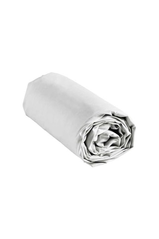 Drap-housse en coton 57 fils/cm² Lina - Blanc