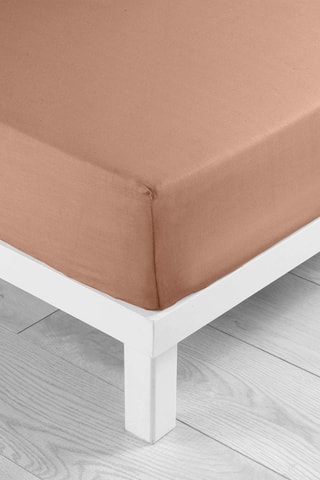 Drap-housse en coton 57 fils/cm² Lina - Vieux rose