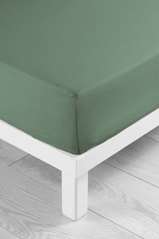 Drap-housse en coton 57 fils/cm² Lina - Vert