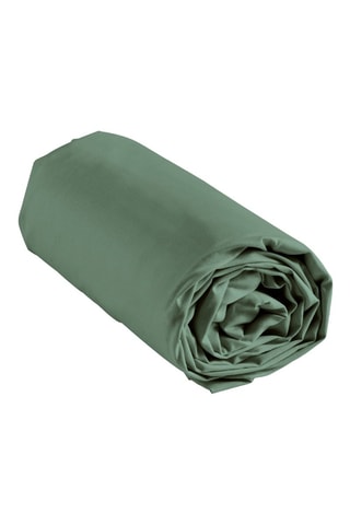 Drap-housse en coton 57 fils/cm² Lina - Vert