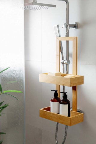Serviteur de douche en bambou Hanoi - 67 x 26 x 13 cm