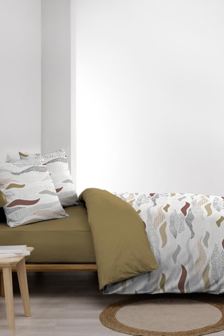 Conjunto de edredão reversível Zenith - Branco e preto