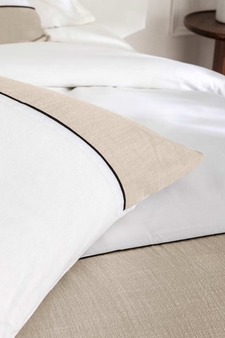 Parure de couette en coton 57 fils/cm² Gabrielle - Naturel