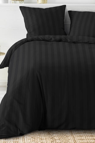 Parure de couette Cleo Microfibre Unie - Noir - 240 x 220 cm