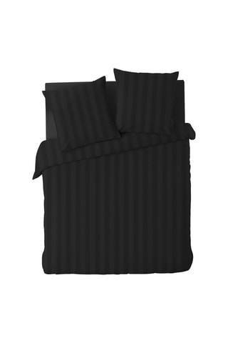 Parure de couette Cleo Microfibre Unie - Noir - 240 x 220 cm
