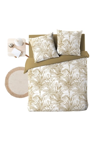 Conjunto de edredão Dune - Areia e branco