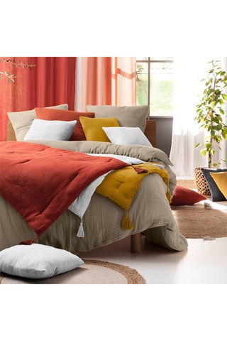 Conjunto de edredão Angelia 57 fios/cm²- Bege