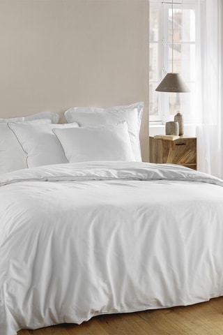 Parure de couette en coton 57 fils/cm² Noemie - Blanc