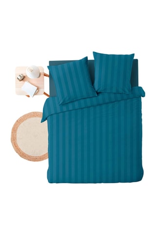 Parure de couette Cleo Microfibre Unie - Bleu nuit