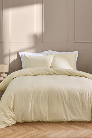 Parure de couette en coton 57 fils/cm² Linella - Ivoire