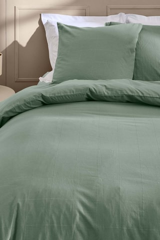 Parure de couette en coton 57 fils/cm² Linella - Sauge