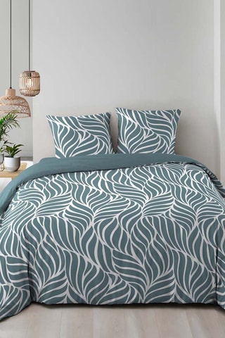 Conjunto de edredão em algodão 57 fios/cm² - Azul,