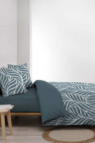 Conjunto de edredão em algodão 57 fios/cm² - Azul,