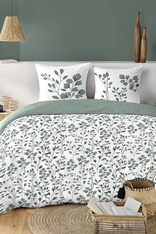 Parure de couette  en coton 57 fils/cm² - Sauge