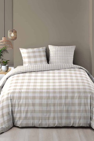 Conjunto de edredão em algodão 57 fios/cm² - Natural
