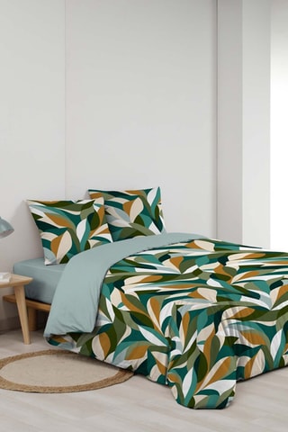 Conjunto de edredão em algodão 42 fios/cm² - Verde