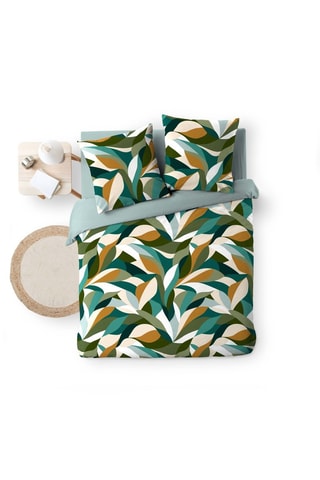 Conjunto de edredão em algodão 42 fios/cm² - Verde