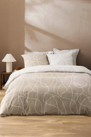 Parure de couette réversible - Beige
