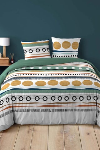 Conjunto de edredão em algodão 42 fios/cm² - Verde