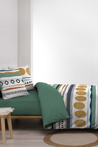 Conjunto de edredão em algodão 42 fios/cm² - Verde