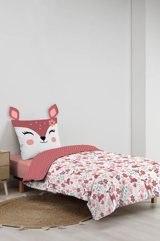 Parure de couette en coton 42 fils/cm²Bichette - Rose