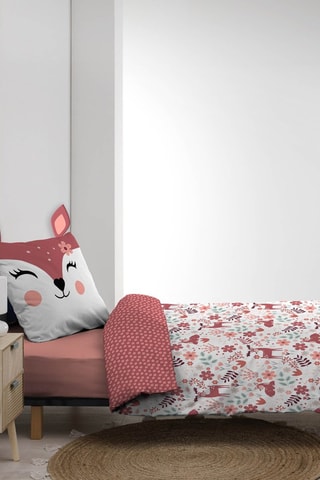 Parure de couette en coton 42 fils/cm²Bichette - Rose