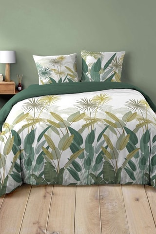 Conjunto de edredão em algodão 42 fios/cm² reversível Otika - Verde