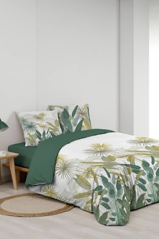 Conjunto de edredão em algodão 42 fios/cm² reversível Otika - Verde