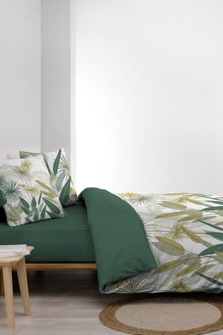 Conjunto de edredão em algodão 42 fios/cm² reversível Otika - Verde