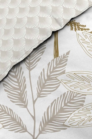 Parure de draps en coton 57 fils/cm² Raoni - Blanc et doré