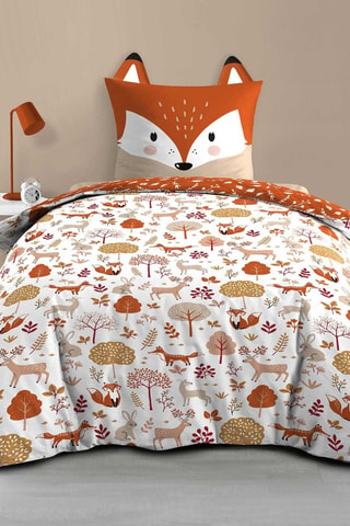 Parure de couette en coton 42 fils/cm² Roxy2 - Orange
