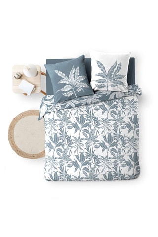 Conjunto de edredão reversível em algodão 57 fios/cm² Hera - Azul,
