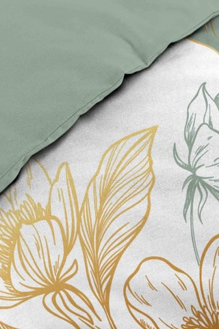 Conjunto de lençóis em algodão 42 fios/cm² Lolita - Branco e verde