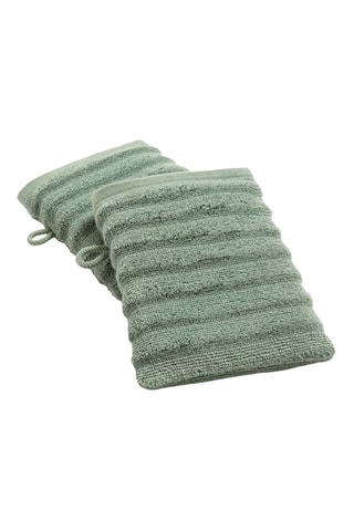 2 gants de toilette Maya - Vert
