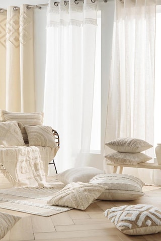Coussin déhoussable Atlas - Beige - 60 x 60 cm