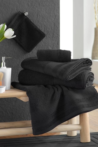 Drap de bain Tendresse - Noir - 90 x 150 cm